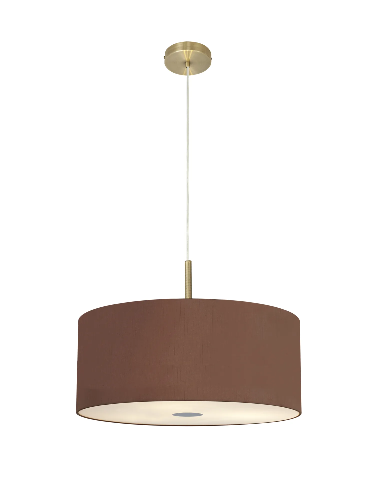 Baymont 60cm 5 Light Pendant Antique Brass; Raw Cocoa/Grecian Bronze; Frosted Diffuser DK0520  Deco Baymont AB RC